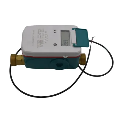 IP68 Waterproof Brass NB-IoT Ultrasonic Flow Meter, Remote Valve Shutoff Battery Meter for Indoor and Outdoor Pipelines