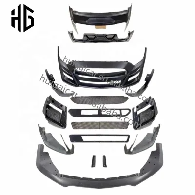 Vehicle Modification Car Front Rear Bumper Spoiler Diffuser Body Parts for Ford Mustang GT500 Shelby Fiberglass Body Kits