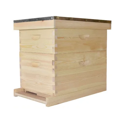 New Zealand Pine Wood Ten-Frame Double-Layer Beehive Bee Boxes Langstroth Beehive