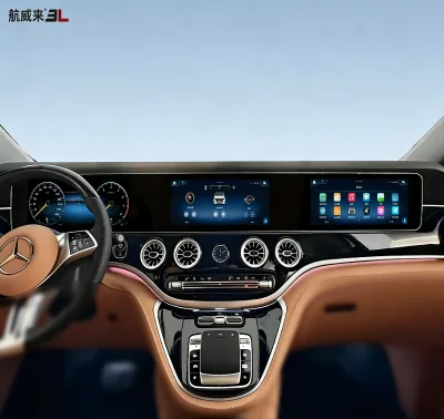For Mercedes-Benz Vito 2024 Dual Capacitive Touch Screens 12.3*3 Inch Android 13 8+128 GPS Hi-Fi System USB/WiFi Car Center