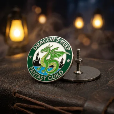 Factory Design Your Own Logo Cartoon Metal Badge Personalized Custom logo Green Dragon Enamel Pin