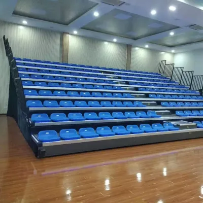 Retractable Seating Motor Movable Telescopic Bleachers Telescopic Tribune Bleacher Tribune Collapsible JY-706