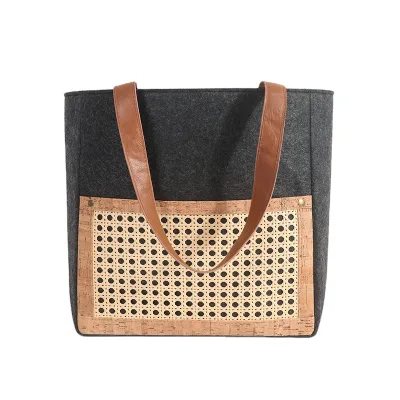 New Fashion Style Eco-Friendly Felt Bag Custom Tote Handbags Multipurpose Storage Carry Shopping Bags with Handle