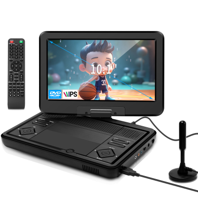 10.1 Inch Portable DVD With Battery and HD Input Digital  ATSC/ISDB-T/DVB-T2