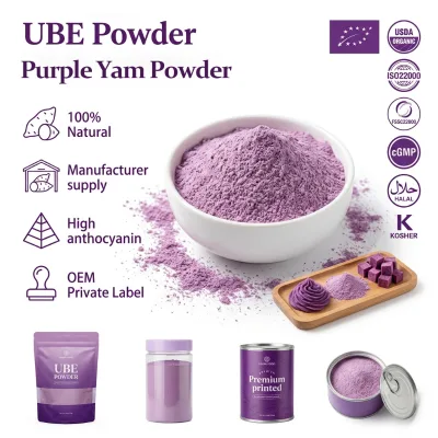 High Quality Pure Natural Organic UBE Purple Yam Powder Ube Anthocyanins OEM Supported