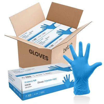 Wholesale Disposable Nitrile Gloves Medium Thickness Waterproof Anti-static High Elasticity Powder Free 100pcs for Home Cleaning