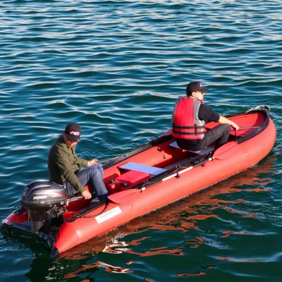 2025 Jiahai 2 Paddle and PVC & Drop Stitch Hull Material Sit on Top Kayak Boat with Outmotor Board for Sale