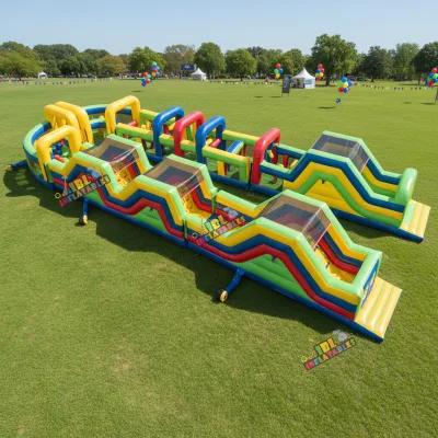 Portable Large Inflatable Obstacle Course Race Track for Event Rentals