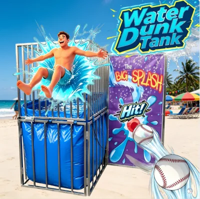 Low Cost Popular Customized Fabric logo  Blasting Water Ball Game for Summer Water Park Dunker Machine