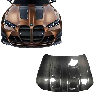 ST Style Dry Carbon Fiber Engine Cover for G80 M3 G82 M4 Carbon Fiber Hood Perfect Fitment