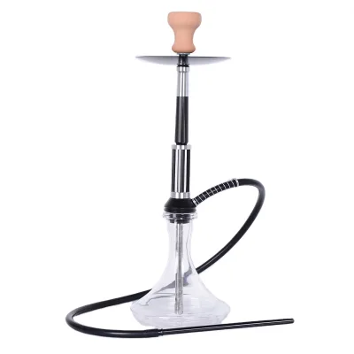 Cost-effective Metal Luster Aluminum Alloy Single Tube Conical Glass Shisha Hookah
