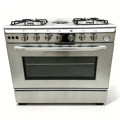 Freestanding 4 Gas 2 Electric Cooker 120L Oven 430 Stainless Steel Gas Range for Hotel Restaurant OEM