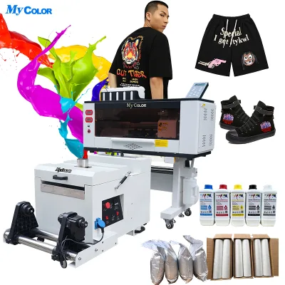 2024 Pink Digital A3 DTF Printer XP600 Pet Film 13Inch Dtf Printer With Pink Oven for Any Textile