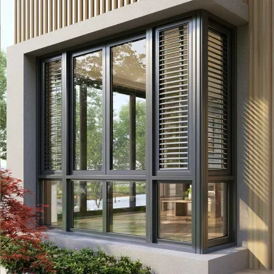 Sunnysky Thermal Break Aluminum Bay Window NAMI Approved Triple Glazed Low E Profile Apartment Commercial Property Windows
