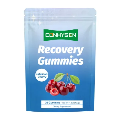 OEM ODM Replenish Electrolytes Recovery Gummies Tart Cherry Hibiscus Cherry Flavor Sports Recovery Chewables