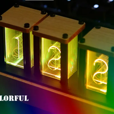 Premium Novel Decor Nixie Tube Digital Clock Electronic Calendar 5Bit LED Pseudo Glow Tube Clock