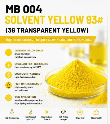 Solvent Yellow 93 MB004 Transparent Yellow Azoic Dyestuffs CAS4702-90-3 for Polyester Fiber Masterbatch Plastics CLF Brand