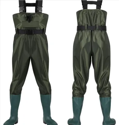 Hot Sale High Quality OEM Lightweight Waterproof Nylon PVC Fish Wader Breathable Water Fork Fishing Waders Unisex