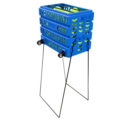 EASTOMMY Ballport Tennis Ball Hopper Holds 80 Balls Durable and Lightweight, New Mold of Tennis Ball Basket