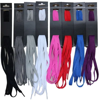Flat Polyester Shoelaces 5 16 Inch 8 mm Bulk Lace for Sports Shoes Custom Length