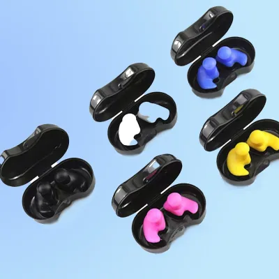 Wholesale Silicone Spiral Earplugs Nose Clips Set Waterproof Rubber Earplugs for Swimming Training Children
