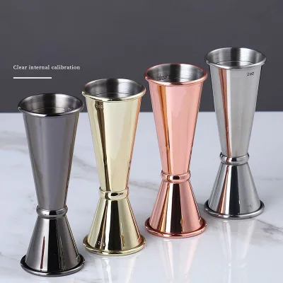 1oz/2oz Stainless Steel Laser Engraved Cocktail Jigger Stainless Steel Gunblack Golden Silver Jigger Rum Vodka Jigger