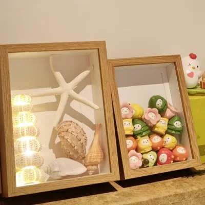 Coastal Style DIY Picture Frame Shells Small Conch Decor Display Box Empty Butterfly Specimen Elegant Desktop