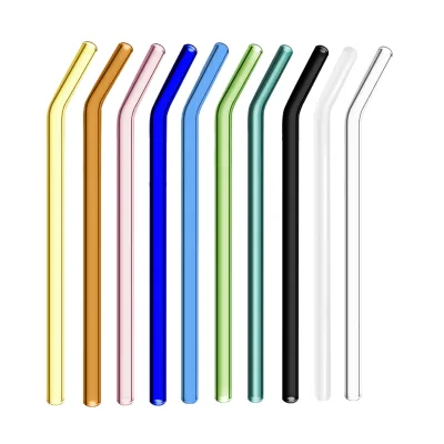 Reusable Colorful 10mm Glass Straws in Bulk