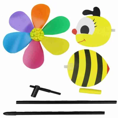 Custom New 3D Cartoon Windmill Colorful Plastic Pinwheel Children's Toys Young Windmill
