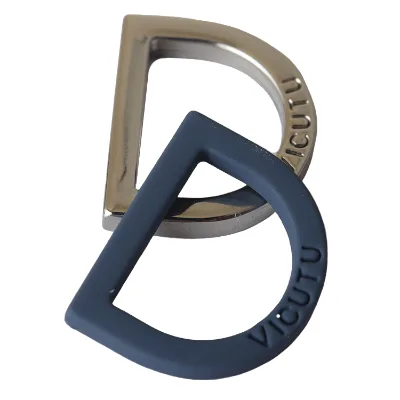 Eco-friendly 12 D Rings for Handbags Customized Fashionable U Shaped Metal Rings Zinc Alloy Custom Logo D Ring Accessories for