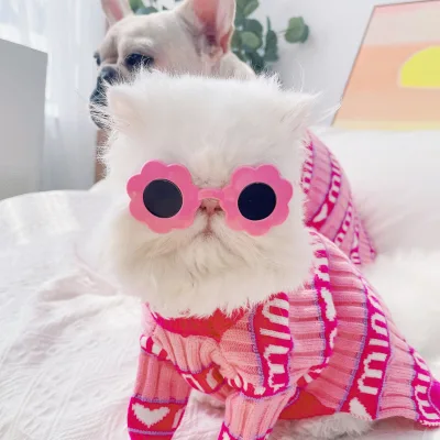 Wholesale Manufacturer Small Orders Flower Shape Cat Dog Puppy Sunglasses