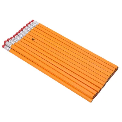 Hot Sell Wooden Hexagonal Pencil Promotional HB Yellow Pencils Standard Pencil With Customer LOGO
