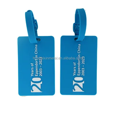 Huabaixin Factory Custom PVC Silicone Card Sleeve Soft Rubber Luggage Tag with Cartoon Boarding Pass Make Logo Service Equipment
