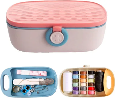 Sewing Kit Portable Sewing Kit for Adults Plastic Sewing Box Needle and Thread Kit Accessories and Supplies