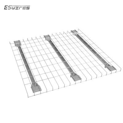 Easily Installed Powder Coated Flared Channel European Style Pallet Rack Wire Mesh Decking