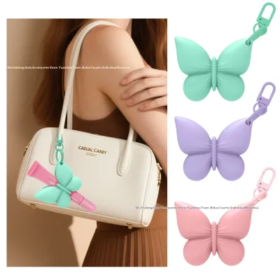 New Cute Ladies Silicone Bow Lipstick Case Holder Keychain Makeup Travel Cases Organizer Carrier for Chapstick