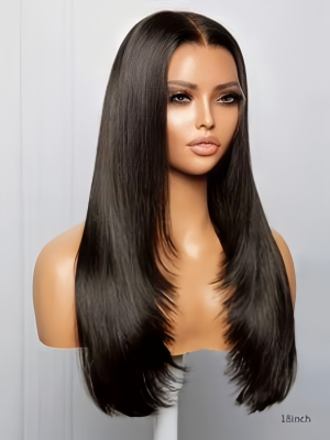 13x4 HD Lace Glueless Fluffy Wig Human Hair Wigs Per Pluck Gluless Lace Front Wig for Withe Women