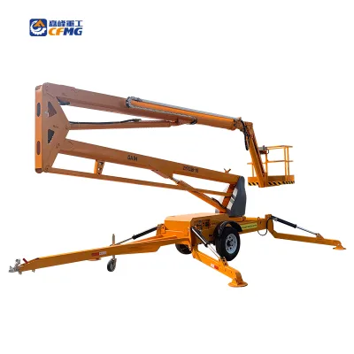 Crank Folding Arm Boom Lift diesel or DC/AC Powered Cherry Picker Aerial Working Platform for Sale and Rental