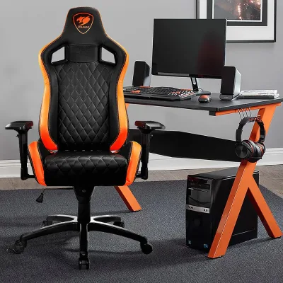 Cougar Modern Executive Big Size Swivel Rolling Visitor Office Gamer Racing Gaming Chair PU Leather with Soft Pad Metal Material