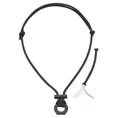 Survival Paracord Fire Starter Necklace with Flint and Scraper, Bushcraft Necklace for Camping Hiking and Backpacking