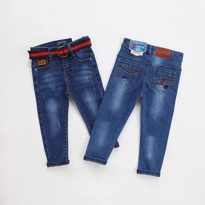 SUMMER 2023 High Quality Baby Boy Pants Washed Casual Toddler Jeans Mid Waist Comfortable Jeans for Boys Baby Boys