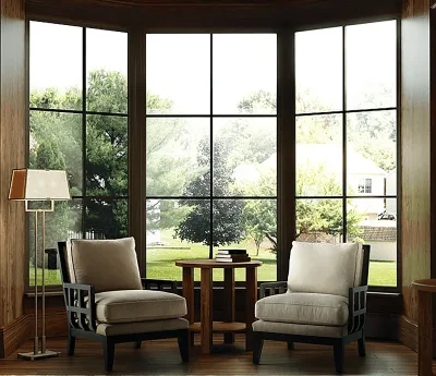 Soundproof Windproof Aluminum Alloy Bay Window Hurricane Impact 3 Layer Swing Window Heat Insulation Lifetime Warranty