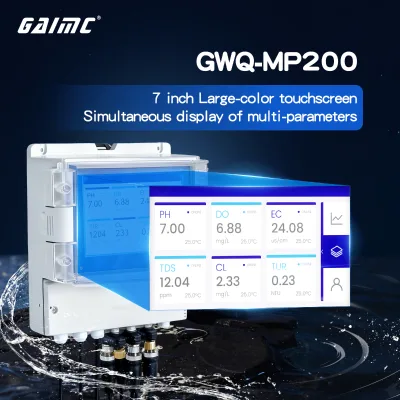 GAIMC Factory OEM ODM Multi-Parameter pH DO COD BOD TSS Turbidity Online Monitor RS485 Modbus Touchscreen CE 1-6 Channel