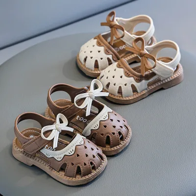 Girls 1-3 Years Old Baby Princess Jelly Shoes Summer Outdoor Non-Slip Toddler Shoes with Soft PU Insole and Plastic Outsole Pvc
