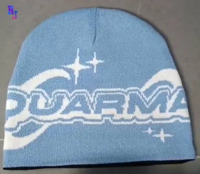 2026 Premium Reversible Super Soft Knit Jacquard Winter Hat Made of 100% Acrylic Adult Fashion Front and Back Different Beanie