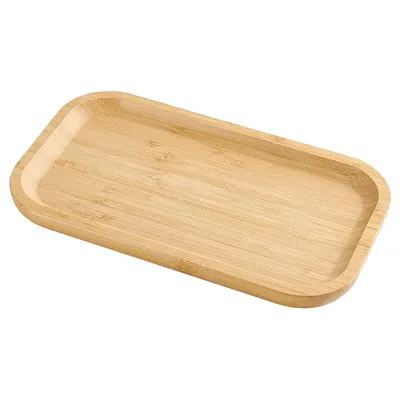 Wholesale Customized Bamboo Vanity Tray Bathroom Tray Countertop Organizer Tray for Candle Perfume Soap Dispenser Jewelry Keys