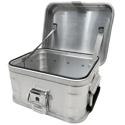 Heavy Duty Aluminum Alloy Camping Storage Box with Secure Latch for Outdoor Gear Organization