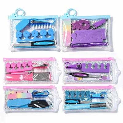 Cross-border Portable Nail Care Suit Stainless Steel Nail Clippers File Manicure Tools Simple Bagged Nail Beauty Products