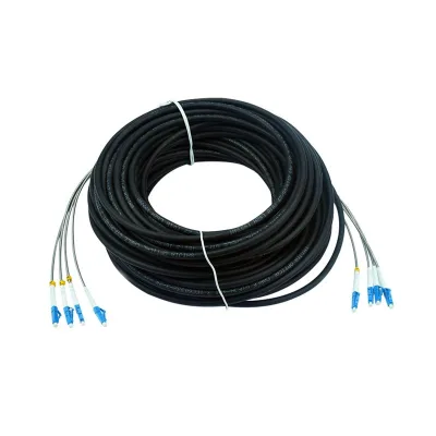FIBERVISION armored tactical fiber cable singlemode stainless steel protect armourd cable
