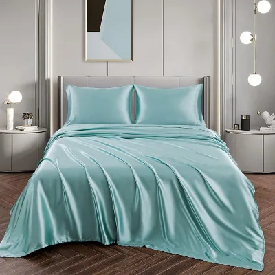 Wholesale 100% Silk Ultra Smooth Luxury Duvet Cover and Bed Sheet Set Eco-Friendly Folded 600TC for Hotels